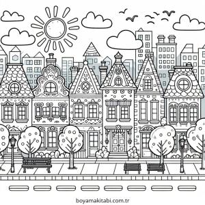 Future City boyama sayfası – yaratıcılığı geliştirir, keyifli zaman