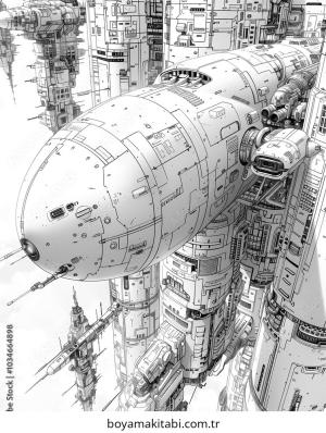 Future City boyama sayfası – el becerilerini geliştirir, boyama çalışması