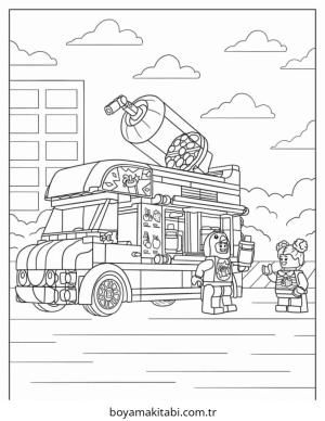 Future City boyama sayfası – çocuk aktivitesi, PDF indir