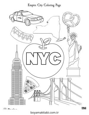 Future City boyama sayfası – çocuklar için, çizgi film temalı