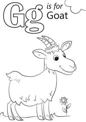 G Harfi boyama sayfası,  coloring page, Keçi Harfi G, 