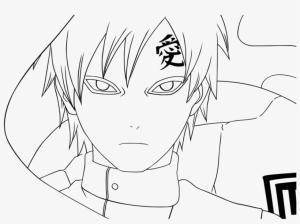 Gaara boyama sayfası,  coloring page, Yüz Gaara, 