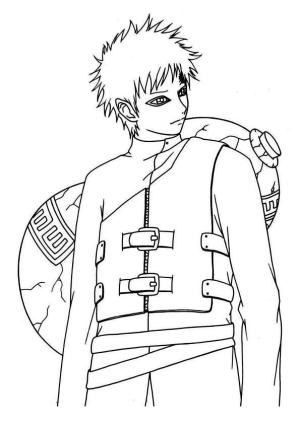 Gaara boyama sayfası,  coloring page, Büyük Gaara, 