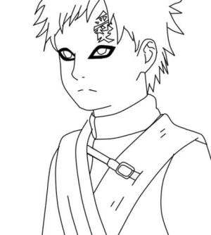 Gaara boyama sayfası,  coloring page, Iyi Gaara, 