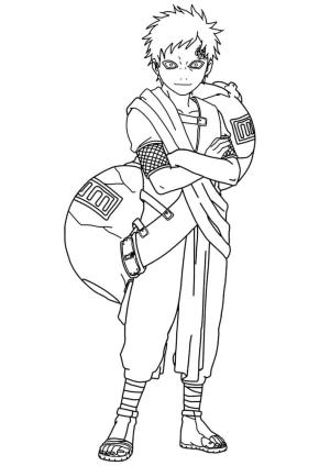 Gaara boyama sayfası,  coloring page, Çocuk Gaara, 