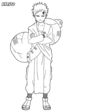 Gaara boyama sayfası,  coloring page, Gaara Çölü, 