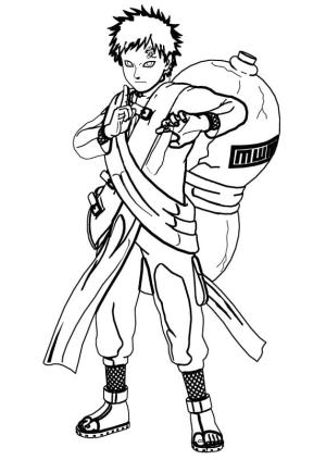 Gaara boyama sayfası,  coloring page, İnanılmaz Gaara, 