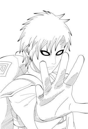 Gaara boyama sayfası,  coloring page, Yakışıklı Gaara, 