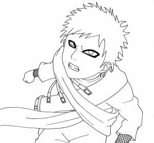 Gaara boyama sayfası,  coloring page, Harika Gaara Kızgın, 