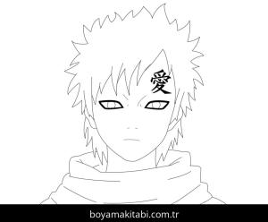 Gaara boyama sayfası – el becerilerini geliştirir, boyama çalışması