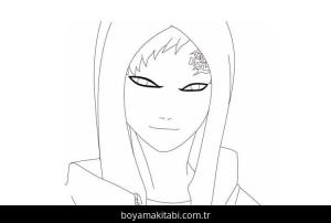 Gaara boyama sayfası – eğitici aktivite, yaratıcılık