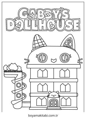 Gabby Dollhouse boyama sayfası – yaratıcılık, eğlenceli etkinlik