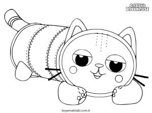 Gabby Dollhouse boyama sayfası – el becerilerini geliştirir, boyama çalışması