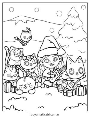 Gabby Dollhouse boyama sayfası – boyama çalışması, yaratıcılığı geliştirir