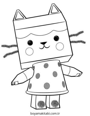 Gabby Dollhouse boyama sayfası – okul öncesi, evde etkinlik