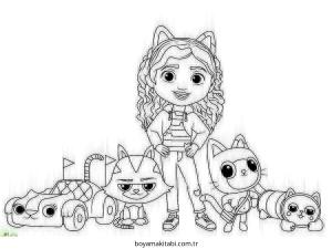 Gabby Dollhouse boyama sayfası – yaratıcılığı geliştirir, keyifli zaman