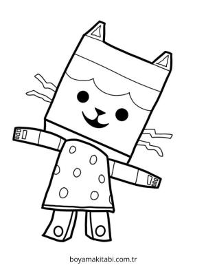 Gabby Dollhouse boyama sayfası – eğitici aktivite, yaratıcılık