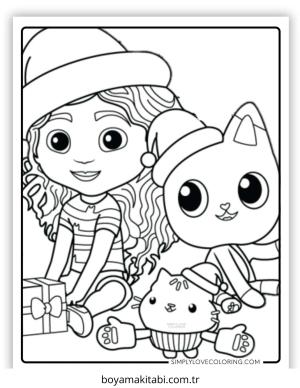 Gabby Dollhouse boyama sayfası – boyama etkinliği, çocuk aktivitesi