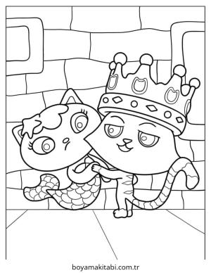 Gabby Dollhouse boyama sayfası – yaratıcılık, eğlenceli etkinlik