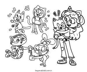 Gabby Dollhouse boyama sayfası – ücretsiz yazdır, boyama etkinliği