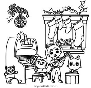 Gabby Dollhouse boyama sayfası – boyama çalışması, yaratıcılığı geliştirir