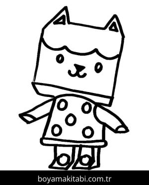 Gabby'nin Hayal Evi boyama sayfası – sevimli karakter, sanatsal çalışma