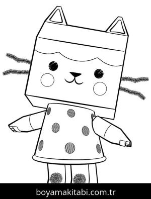 Gabby'nin Hayal Evi boyama sayfası – PDF indir, sevimli karakter