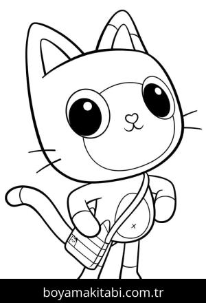 Gabby'nin Hayal Evi boyama sayfası – basit çizim, kolay boyama