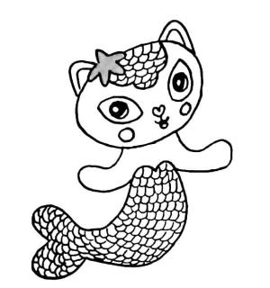 Gabby nin Hayal Evi boyama sayfası,  coloring page, Gabby’nin Bebek Evinden MerCat, 