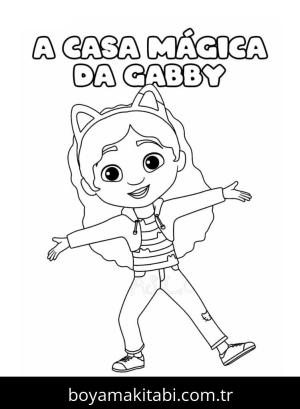 Gabby'nin Hayal Evi boyama sayfası – eğlenceli etkinlik, el becerilerini geliştirir