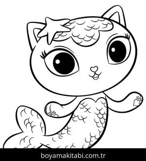 Gabby'nin Hayal Evi boyama sayfası – basit çizim, kolay boyama