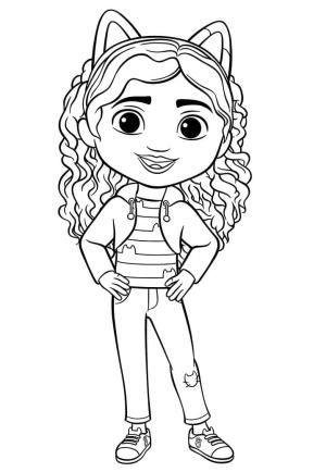 Gabby nin Hayal Evi boyama sayfası,  coloring page, Sevimli Gabby, 