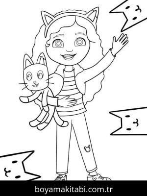 Gabby'nin Hayal Evi boyama sayfası – çocuk aktivitesi, PDF indir