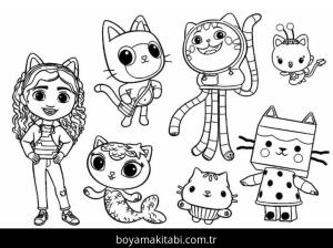 Gabby'nin Hayal Evi boyama sayfası – kolay boyama, eğitici aktivite