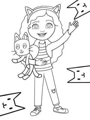 Gabby nin Hayal Evi boyama sayfası,  coloring page, Gabby ve Pandy Pençeleri, 