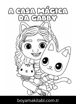 Gabby'nin Hayal Evi boyama sayfası – boyama çalışması, yaratıcılığı geliştirir