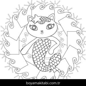 Gabby'nin Hayal Evi boyama sayfası – sevimli karakter, sanatsal çalışma