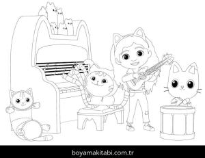 Gabby'nin Hayal Evi boyama sayfası – yaratıcılığı geliştirir, keyifli zaman