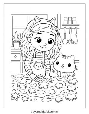 Gabby boyama sayfası – sanatsal çalışma, çocuklar için