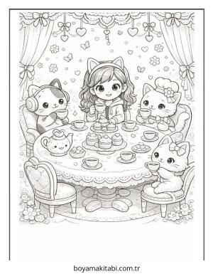 Gabby boyama sayfası – el becerilerini geliştirir, boyama çalışması