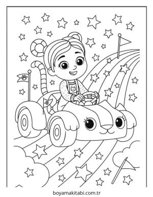 Gabby boyama sayfası – çizgi film temalı, basit çizim