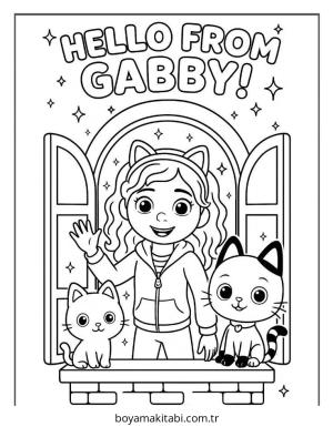 Gabby boyama sayfası – boyama çalışması, yaratıcılığı geliştirir