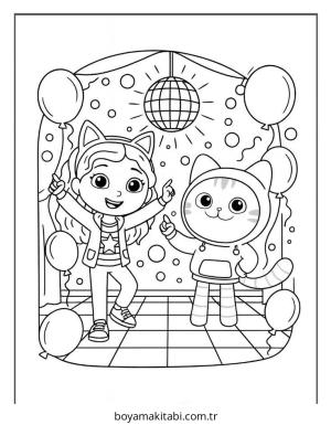 Gabby boyama sayfası – sanatsal çalışma, çocuklar için