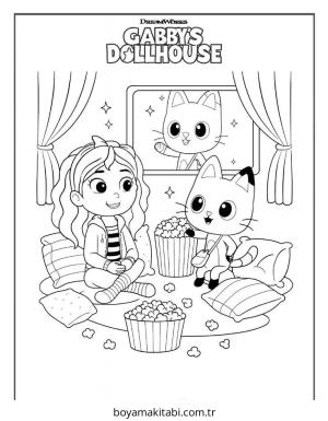 Gabby boyama sayfası – boyama çalışması, yaratıcılığı geliştirir