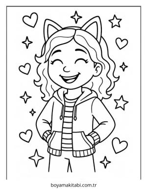 Gabby boyama sayfası – boyama etkinliği, çocuk aktivitesi