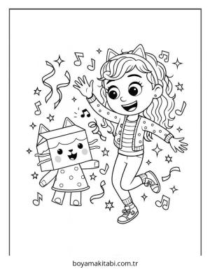 Gabby boyama sayfası – yaratıcılık, eğlenceli etkinlik