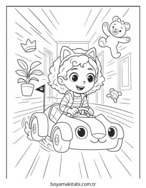 Gabby boyama sayfası – boyama çalışması, yaratıcılığı geliştirir