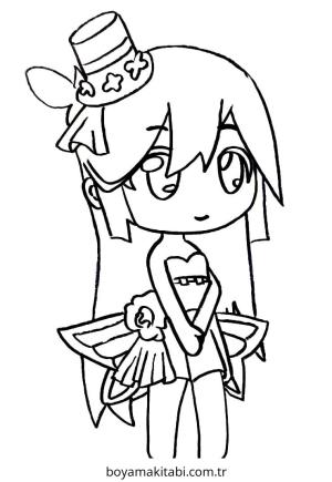 Gacha Club boyama sayfası – el becerilerini geliştirir, boyama çalışması