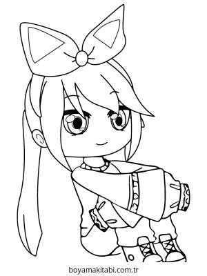 Gacha Club boyama sayfası – kolay boyama, eğitici aktivite
