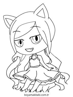 Gacha Club boyama sayfası – evde etkinlik, ücretsiz yazdır